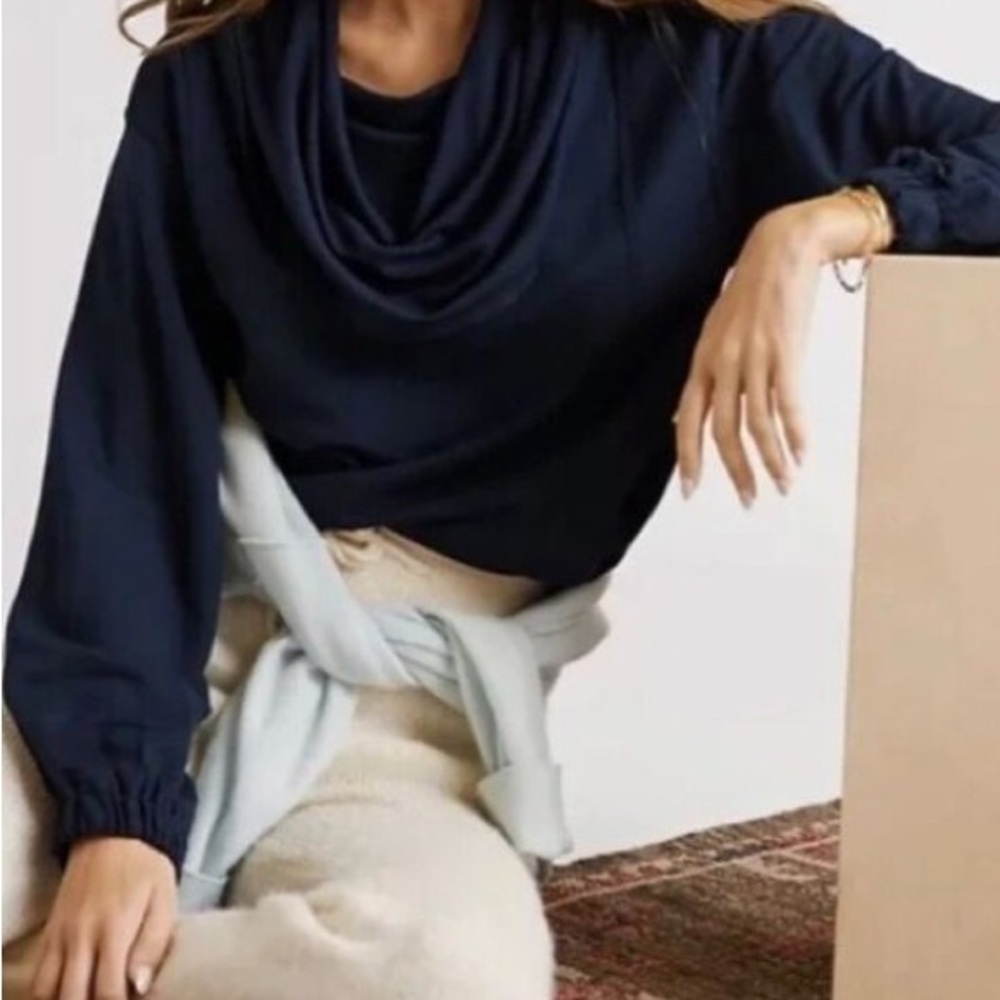 Anthropologie Daily Practice Slouchy Cowl Neck Top